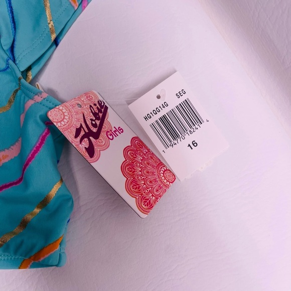 Hobie girls two pieces swimsuit size 16 nwt - Picture 3 of 5